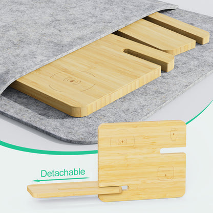 Digital Ant 3 in 1 Wireless Charging Station Works for iPhone, Airpods, iWatch and Other Qi-Enabled Phones, Smart Watches and Earbuds, Portable Charger Station Supports Fast Charging, Detachable