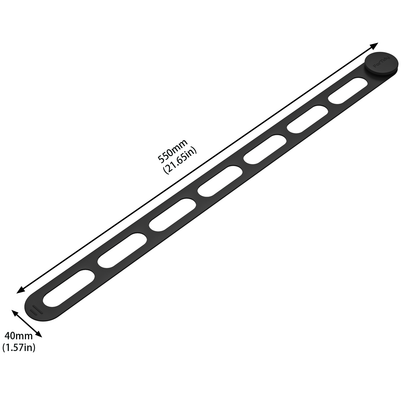 ForTidy Versatile Silicone Latch Strap - 21.65 In Elastic Tie Works for Slow Cooker Lid, Pot, Bento Box, Curtain and Cord, 2pcs Secure Self-Lock & Solution to Bundle or Organize Object