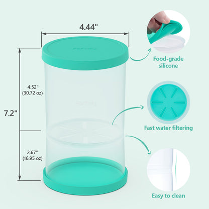 ForTidy ickle Jar/Container with Strainer Flip & Label – 47 oz Large Airtight Storage, Wide Mouth, BPA Free, Dishwasher Safe, Goodbye Juice Finger, Kitchen Organization Must-Have Versatile Food Saver