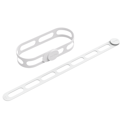 ForTidy Versatile Silicone Latch Strap - 21.65 In Elastic Tie Works for Slow Cooker Lid, Pot, Bento Box, Curtain and Cord, 2pcs Secure Self-Lock & Solution to Bundle or Organize Object