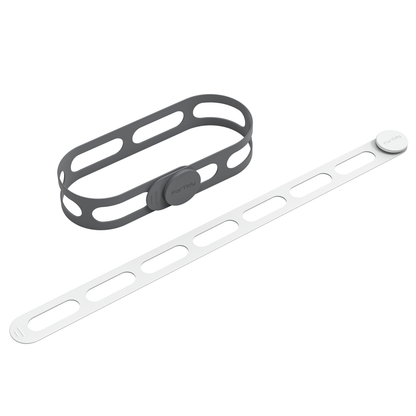 ForTidy Versatile Silicone Latch Strap - 21.65 In Elastic Tie Works for Slow Cooker Lid, Pot, Bento Box, Curtain and Cord, 2pcs Secure Self-Lock & Solution to Bundle or Organize Object