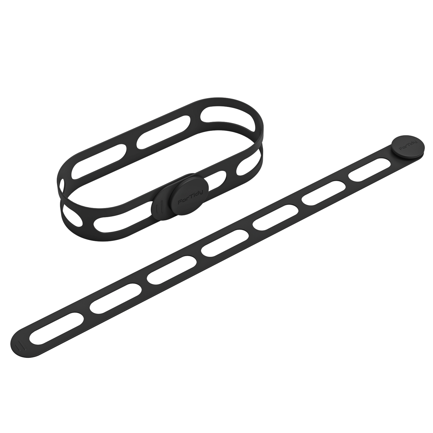 ForTidy Versatile Silicone Latch Strap - 21.65 In Elastic Tie Works for Slow Cooker Lid, Pot, Bento Box, Curtain and Cord, 2pcs Secure Self-Lock & Solution to Bundle or Organize Object