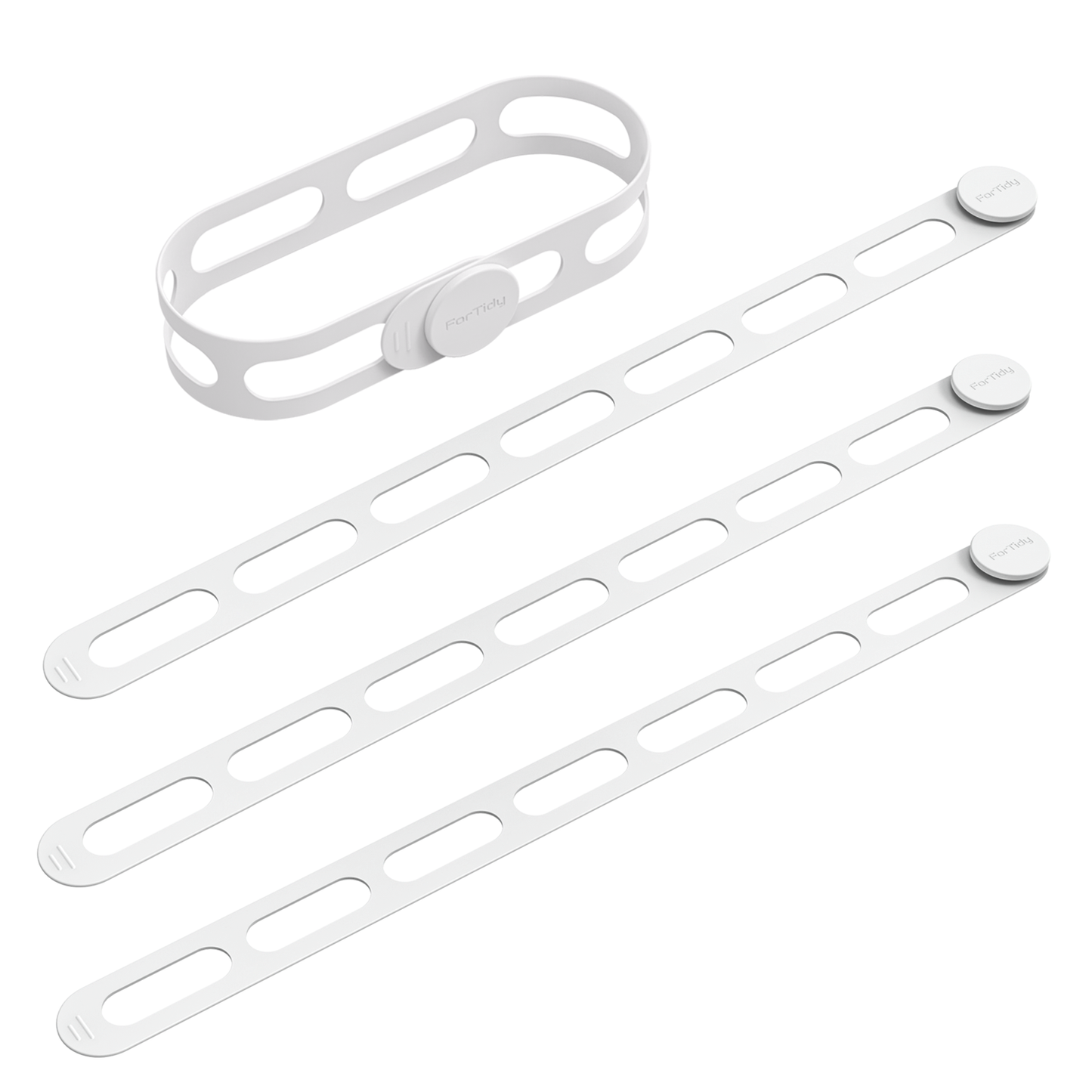 ForTidy Versatile Silicone Latch Strap - 21.65 In Elastic Tie Works for Slow Cooker Lid, Pot, Bento Box, Curtain and Cord, 2pcs Secure Self-Lock & Solution to Bundle or Organize Object