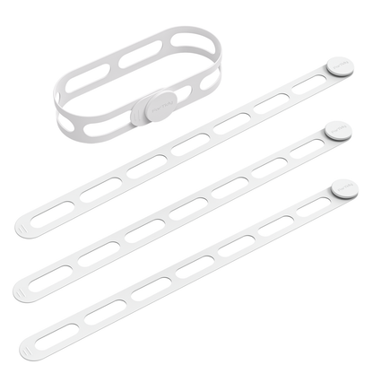 ForTidy Versatile Silicone Latch Strap - 21.65 In Elastic Tie Works for Slow Cooker Lid, Pot, Bento Box, Curtain and Cord, 2pcs Secure Self-Lock & Solution to Bundle or Organize Object