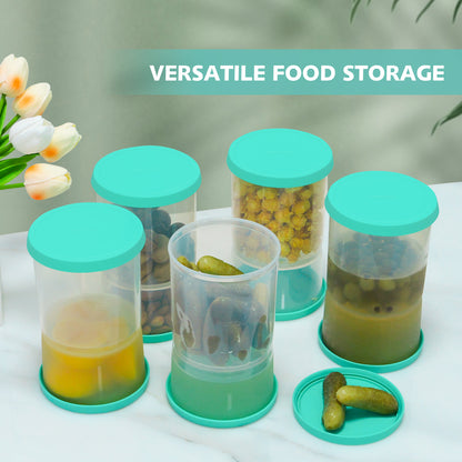 ForTidy ickle Jar/Container with Strainer Flip & Label – 47 oz Large Airtight Storage, Wide Mouth, BPA Free, Dishwasher Safe, Goodbye Juice Finger, Kitchen Organization Must-Have Versatile Food Saver